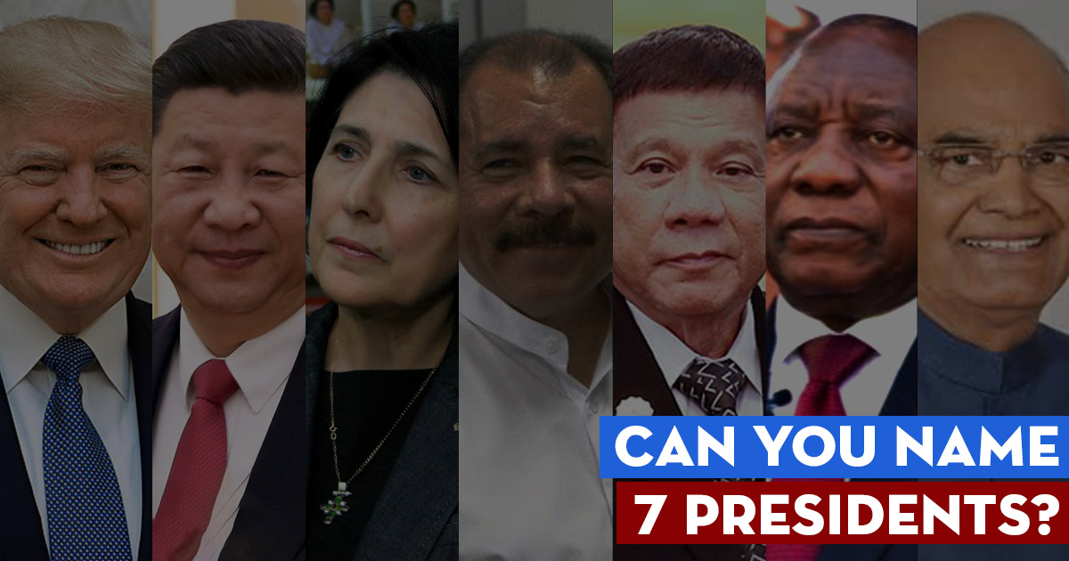 Can you name seven Presidents?
