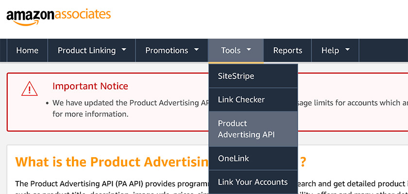 Amazon Product Advertising API Dashboard