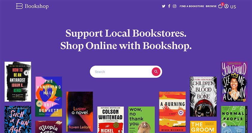 Bookshop Homepage