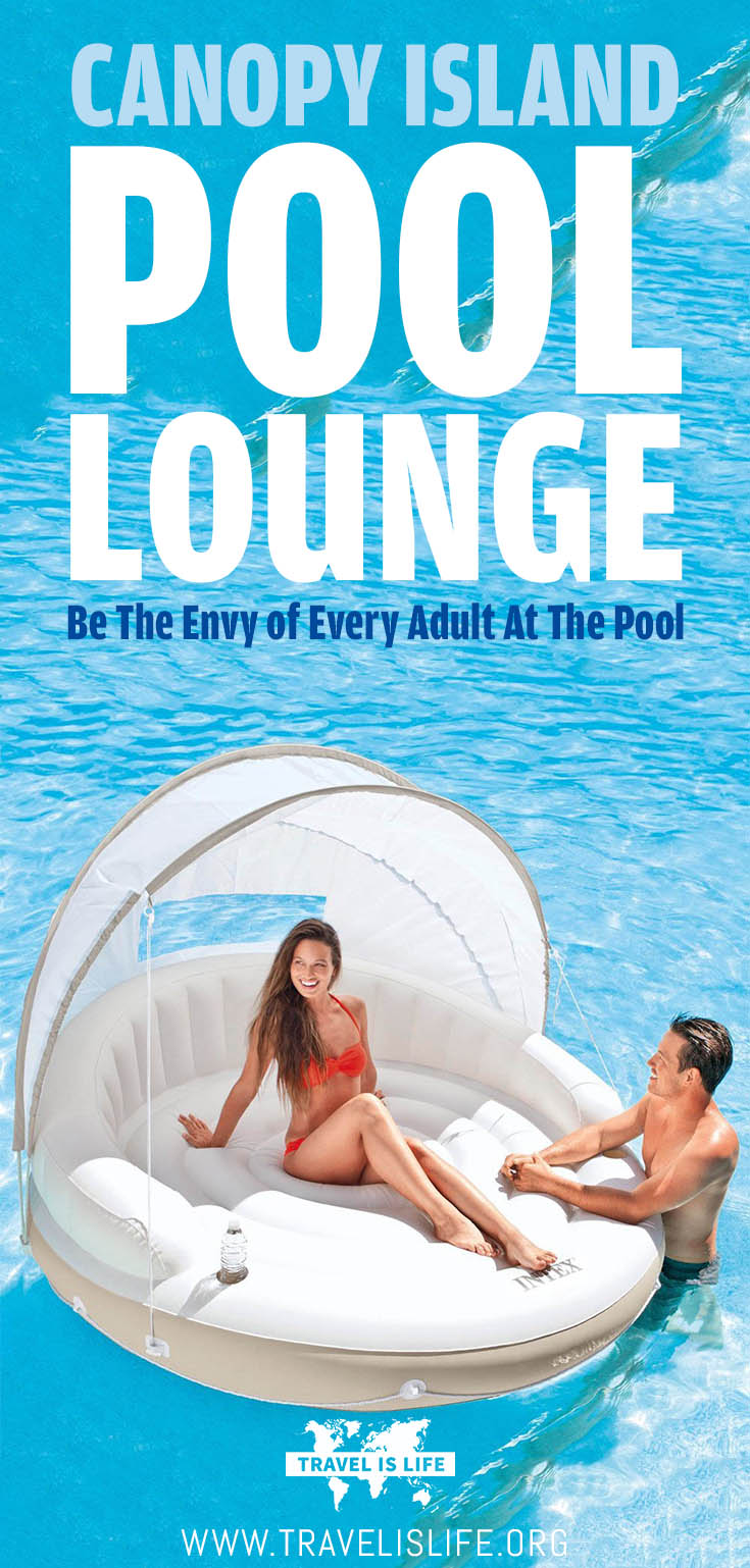 Canopy Island Inflatable Pool & Beach Lounge For Adults