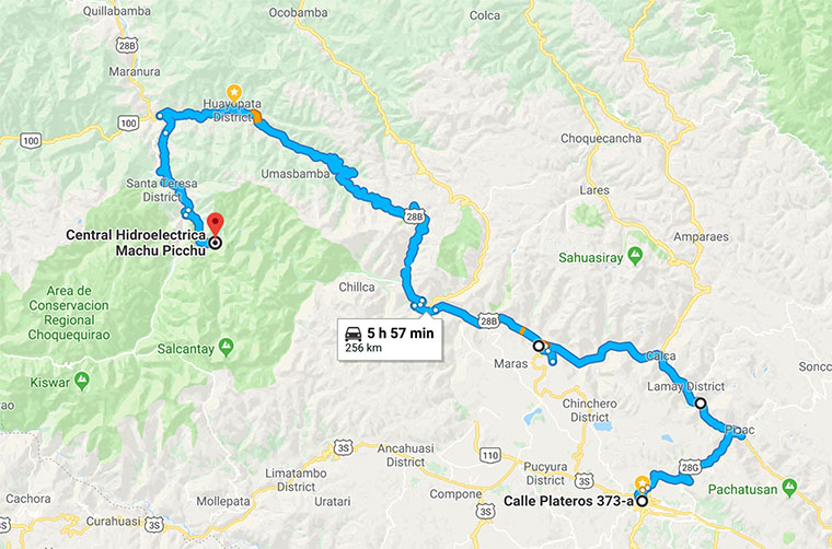 Cusco to Pisac to Hydroelectrica Route