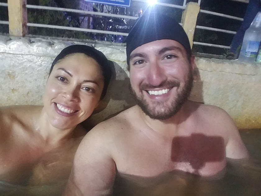 Delfa and Paul in Thermal Baths