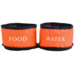 Dog Food and Water Collapsible Travel Bowls