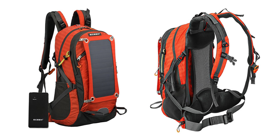 ECEEN Solar Panel Backpack Front and Back