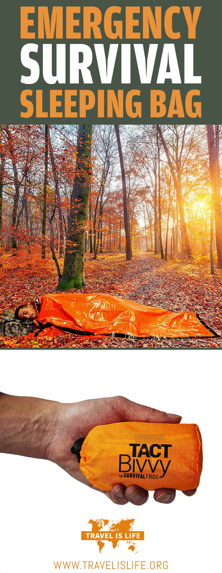 Emergency Survival Sleeping Bag For Survival Oriented Campers and Hikers