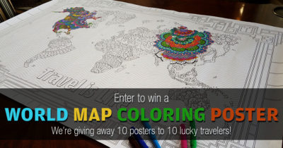 World Map Coloring Poster Giveaway [COMPLETED]