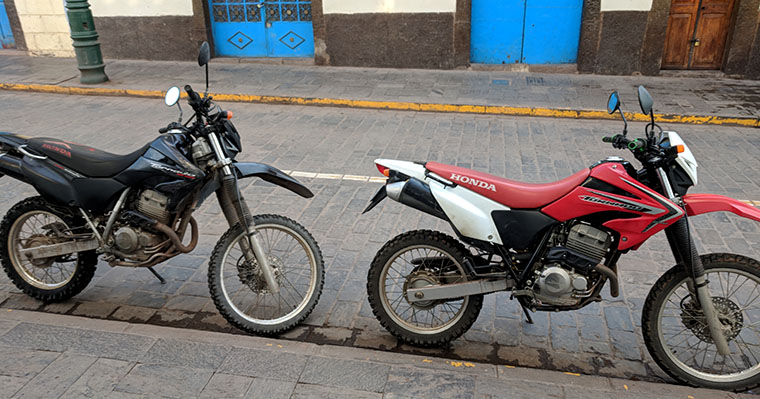 Rent a Honda Tornado 250 CC bikes in Cusco Peru