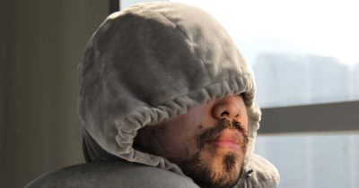 Hooded Airplane Neck Pillow