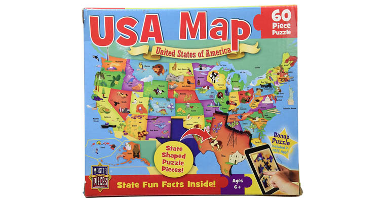 Kids 60 Piece US Map Puzzle