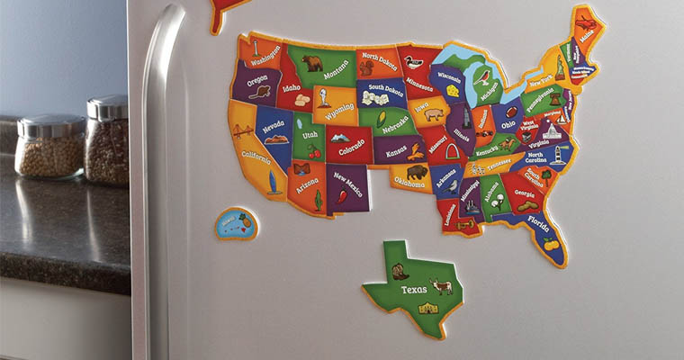 Kids Magnetic 44 Piece US Map