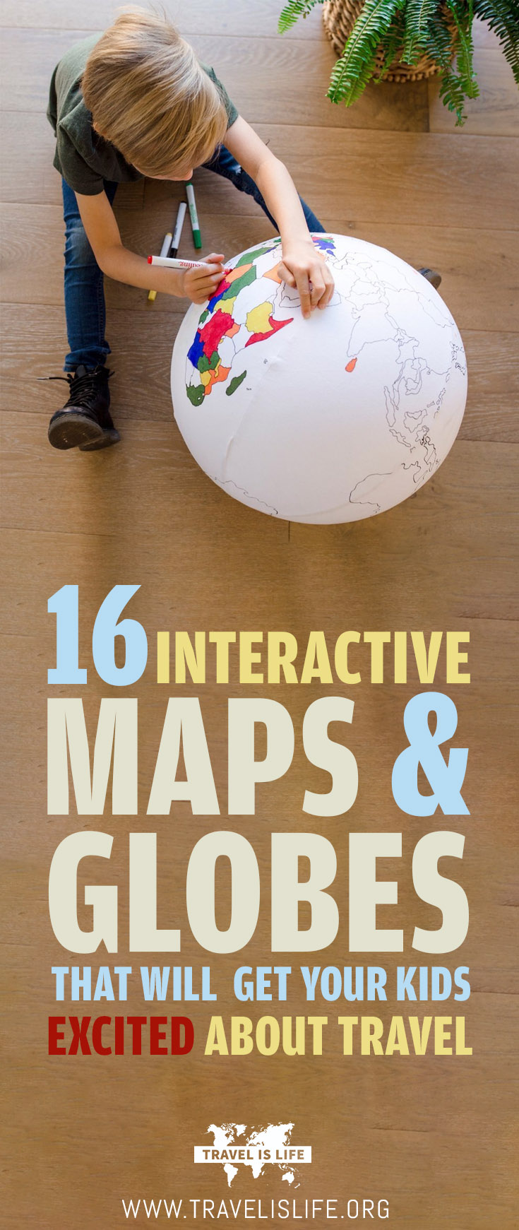 Kids Maps & Globes Pinterest Graphic
