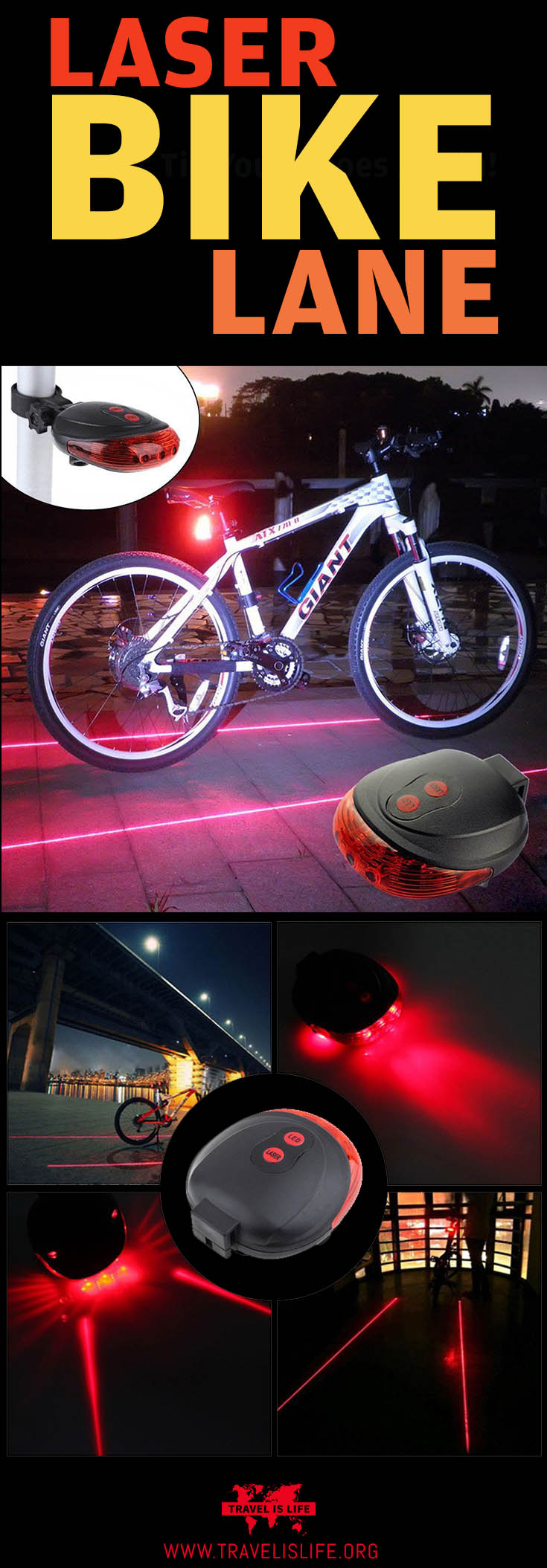 Laser Bike Lane and LED Rear Light