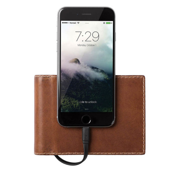 Leather Charging Wallet with Built-In Battery Pack - Charge your phone like a man
