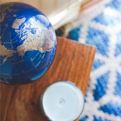 Mova Cobalt Blue and Silver Globe