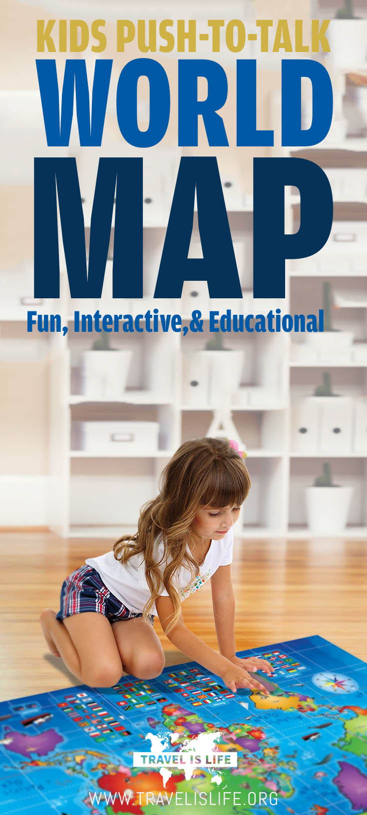 Interactive Educational Children's World Map