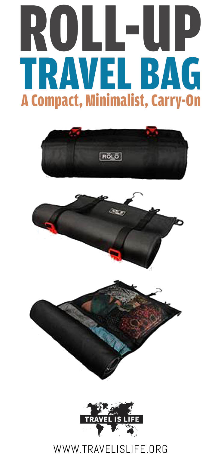 Roll-up Travel Bag - Lightweight, Compact, Minimalist Carry-On