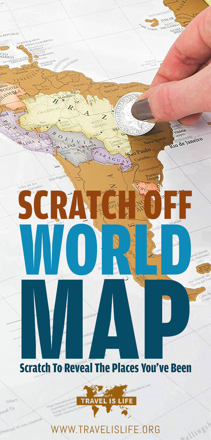 Scratch Off World Map - Scratch to reveal the places you've traveled. Brought to you by TravelisLife.org