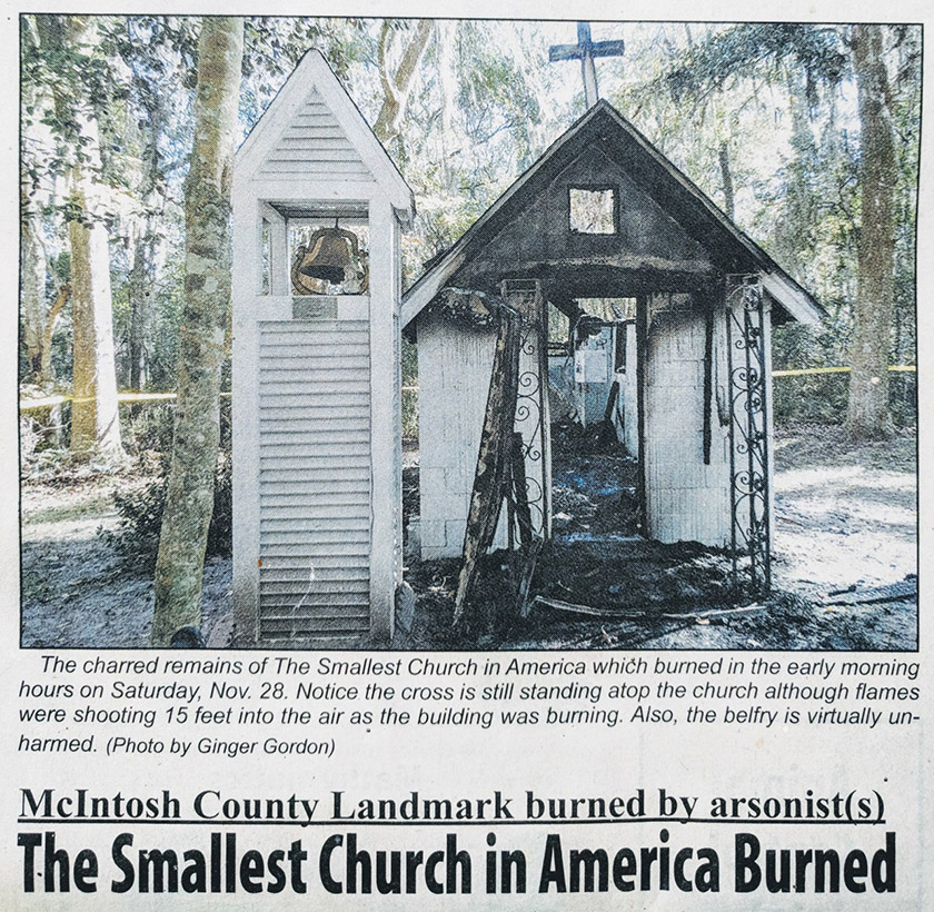 Smallest Church in America Burned