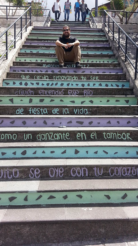 Stairs in Quito Ecuador