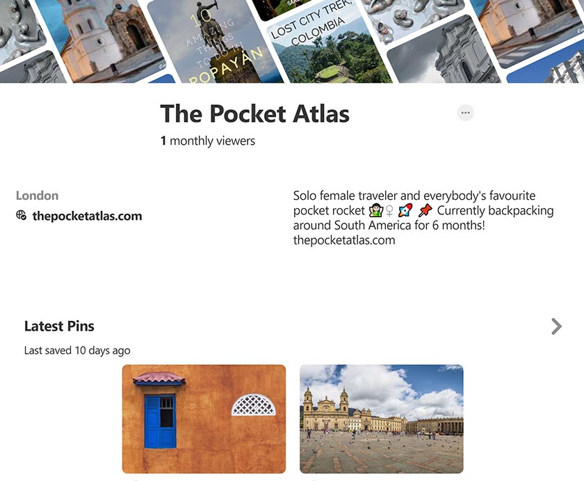 The Pocket Atlas Pinterest Profile
