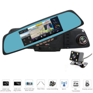 Video GPS Rearview Mirror With Touch Screen