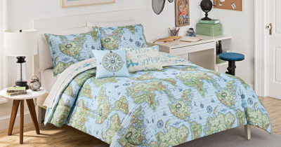 World Map Comforter Set