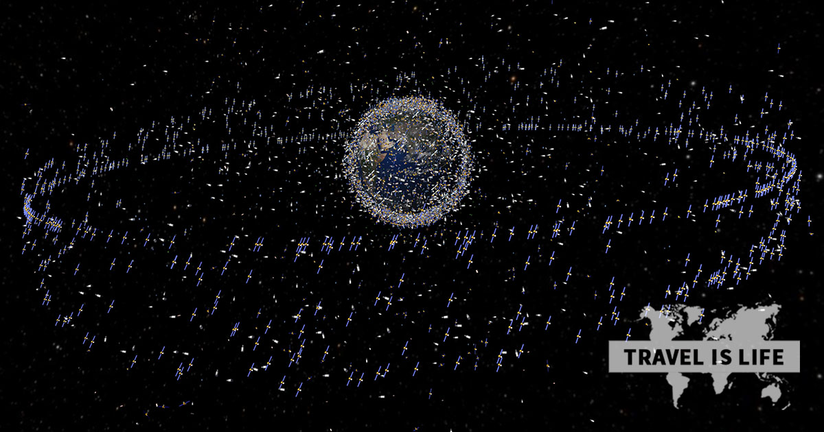 How many satellites orbit the earth?