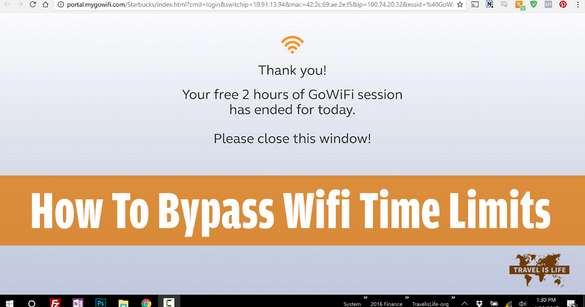 Learn how to get past Wifi restrictions in coffee shops and public hotspots